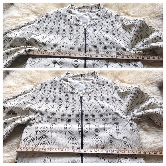 NEW Ecru ZARA BOMBER STYLE Printed COAT - Picture 8 of 8
